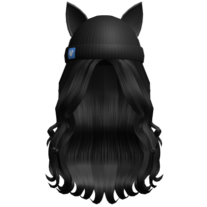 Venmo Grunge Girl Hair with Cat Ears Beanie