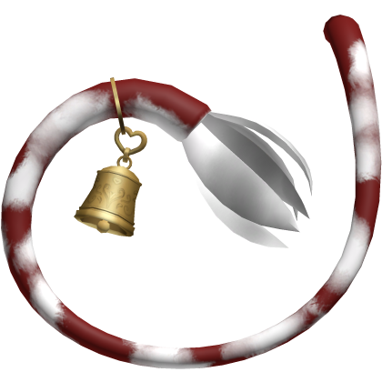 Curled Furry Mushroom Cow Tail Bell | Red & White Roblox item
