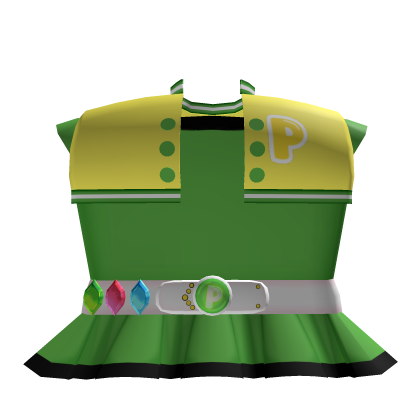 Sweet lime green hero dress Roblox item