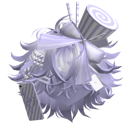 Messy Emo Magician Boy Hair (Lavender) Roblox item
