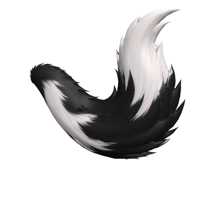 Fluffy Black & White Tail 