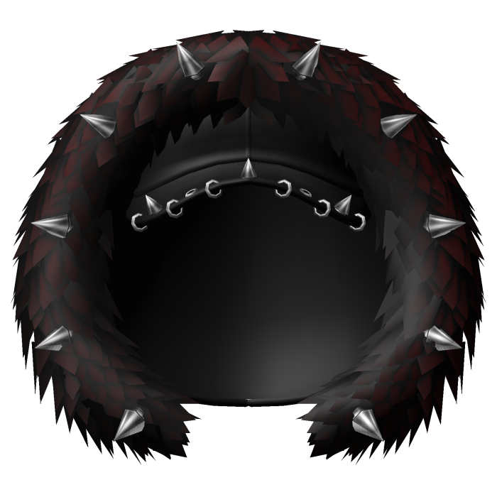 ┊♰ ꒱ gothic spiked fur hood w/ cap ꒰red꒱  
