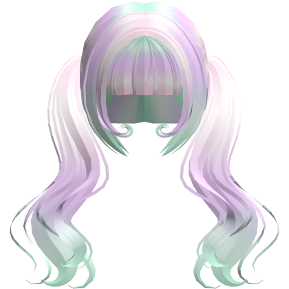 pastel goth swirly long anime flowy pigtails Roblox item