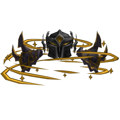Gold Magical Dark Knight Pauldron Helmet And Aura