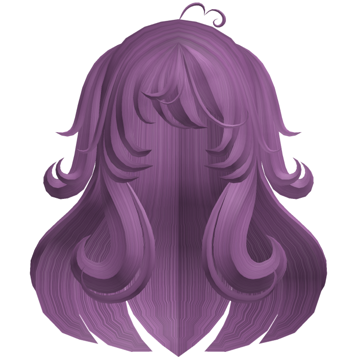 ୨ৎ Sweet Purple Fluffy Long Hair With Pigtails