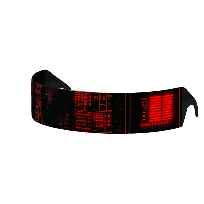 Red Cyberpunk Netrunner Visor [EMISSION]