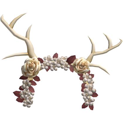 Beige Flower Deer Antlers