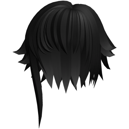 cute messy short hair w side tufts in black