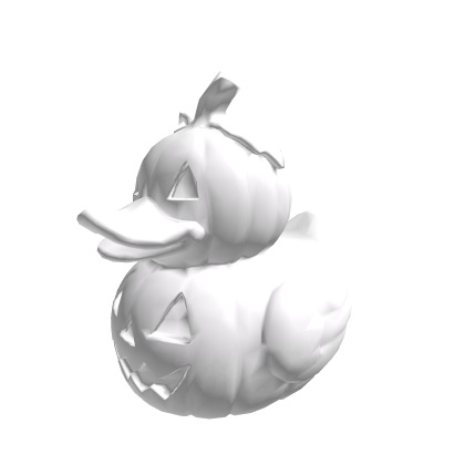 White Halloween Pumpkin Duck Head Hat