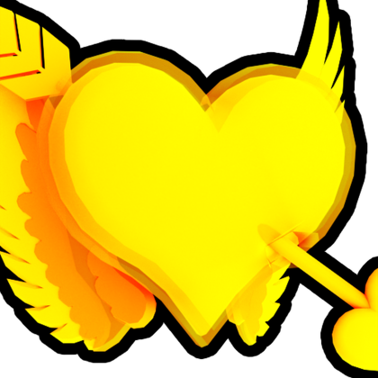 Gold Cupid Heart