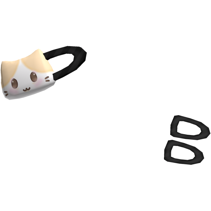 ♡ kawaii black striped kitty cat hairclip
