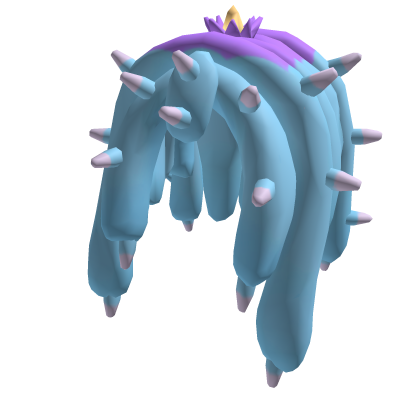 Blue Dreads with Spikes