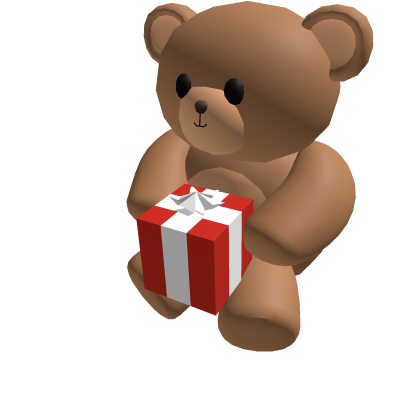 Christmas Bear with Red Gift thumbnail