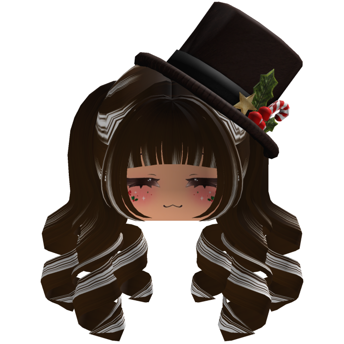 fluffy Christmas hair beret (Brown)