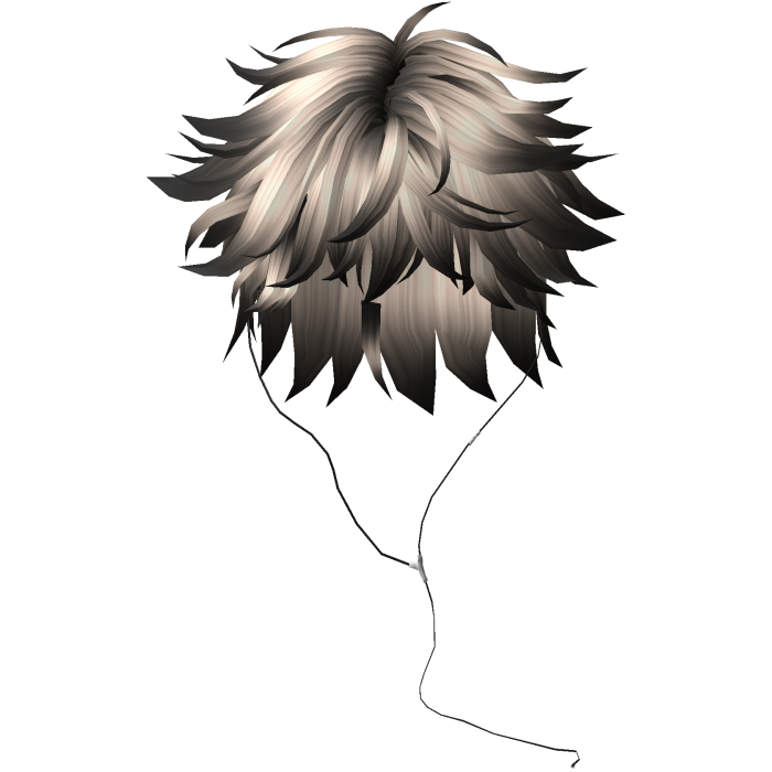 Y2K emo boy with headphones, blonde black hair