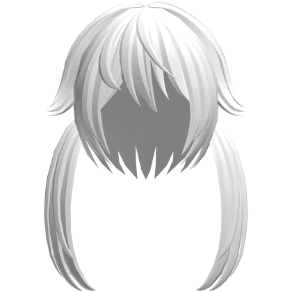 White Cute Moe Messy Kitty Hair Roblox item