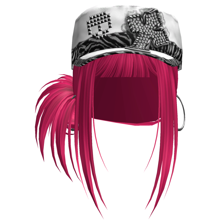 Gyaru Hair w/ Cap & Earrings