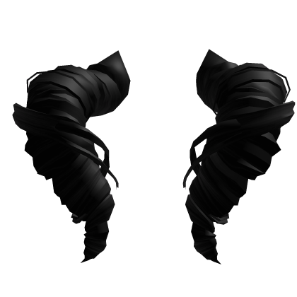 Fluffy Black Cinnamon Twin Drills