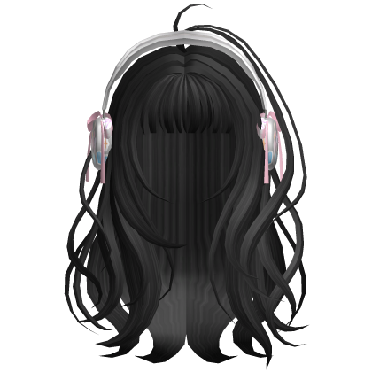 Black Gamer Girl Hair w/ Headphones Roblox item