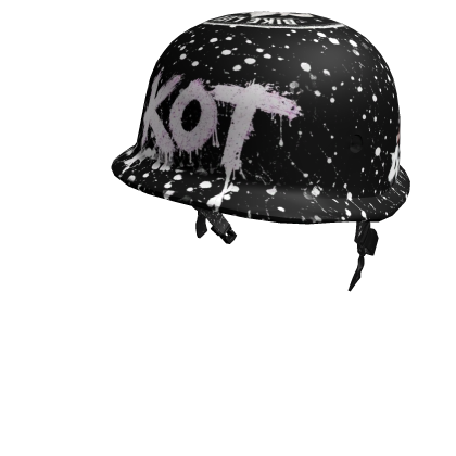 Black and white KOT custom helmet