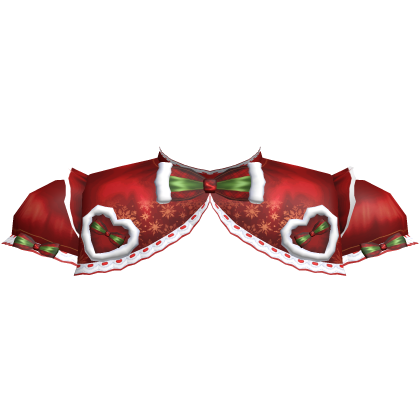 Cute Christmas Winter Shawl Cape in Red Roblox item