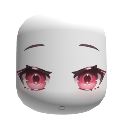 Pink Eyes Shy Girl in White