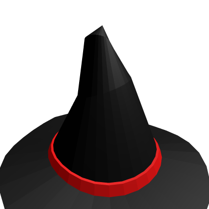 Classic black and red witch hat