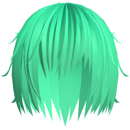 (っ- ‸ - ς)♡ emo messy tufts hair in neon green Roblox item