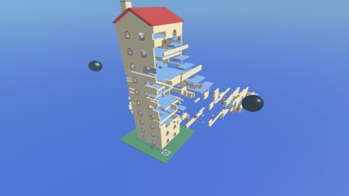Survive a 10 story house from a Black Hole