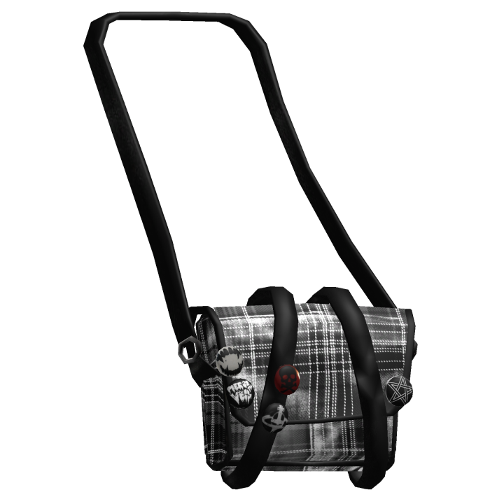 1.0 White Plaid Emo Vkei Crossbody Messenger Bag