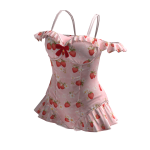 Coquette Floral Ruffle Swimsuit (Pink)