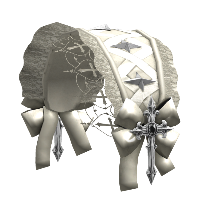 ruffle lace gothic headdress beige
