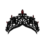 Gothic Red-Stoned Tiara Crown