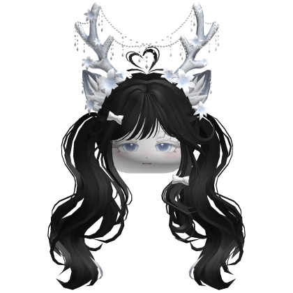 Ethereal Christmas Fairy Fawn Pigtails w/ Antlers