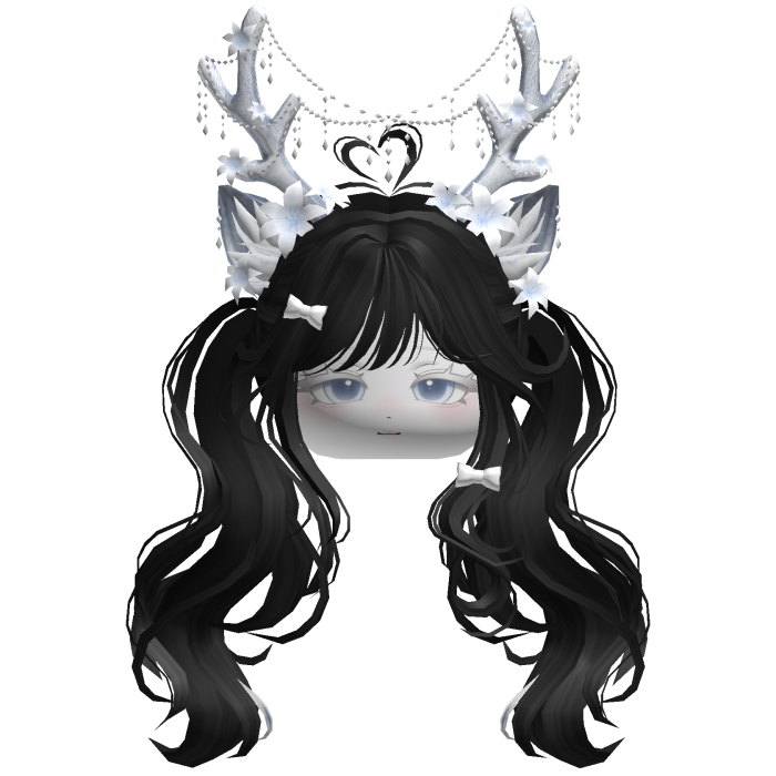 Ethereal Christmas Fairy Fawn Pigtails w/ Antlers