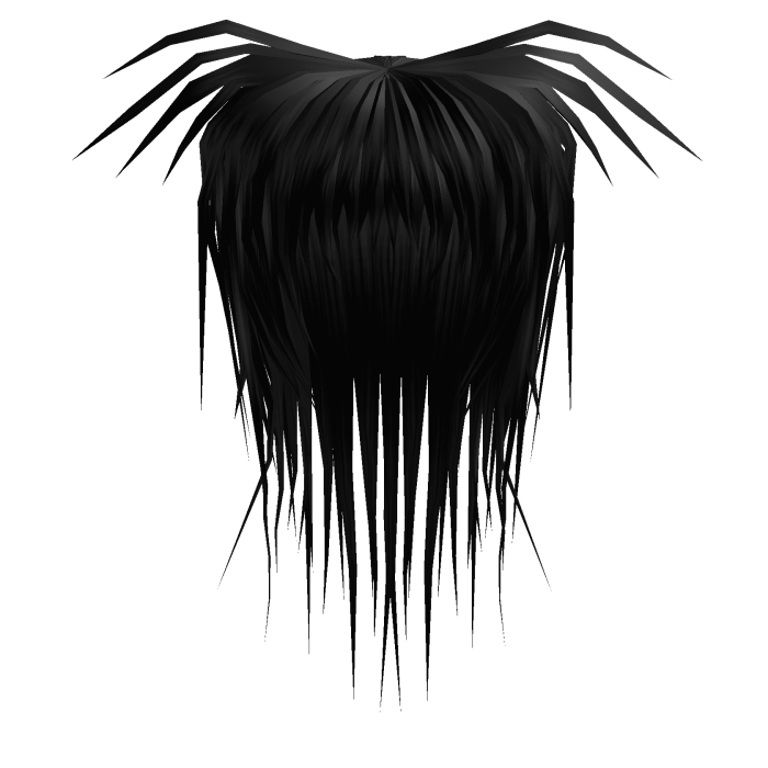 spiky black moe hair w pigtails