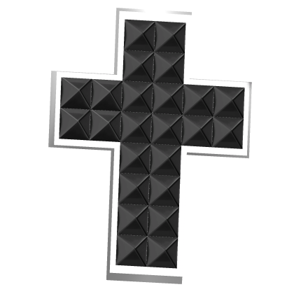 Emo White/Black Studded Cross Hairpin Roblox item