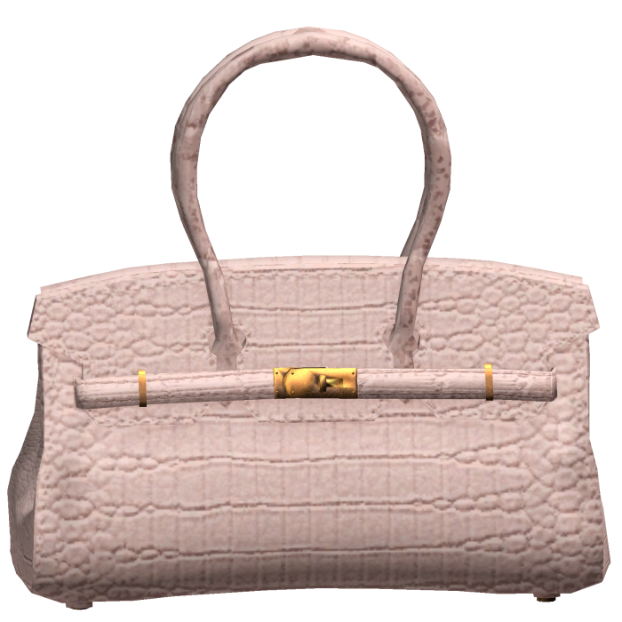 Light Pink Crocodile Birkin Chic Designer Mini Bag