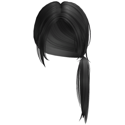 Messy Low Ponytail in Black