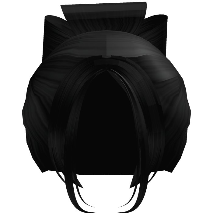 Black Messy High Bun