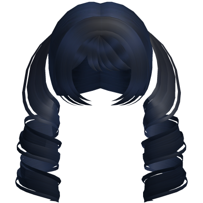 Cute Swirly Long Pigtails (Blue)