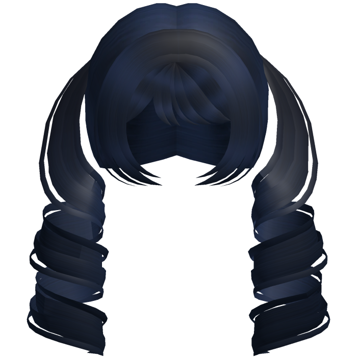 Cute Swirly Long Pigtails (Blue)