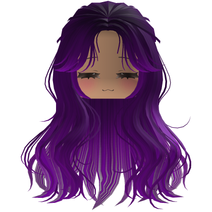 cute y2k fluffy beautiful pretty hair (purple) Roblox item