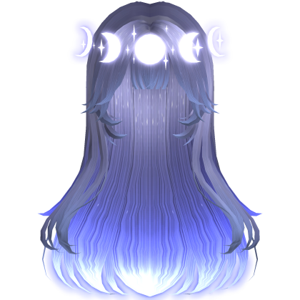 Emissive Glowing Pastel Purple Galaxy Moon Hair Roblox item