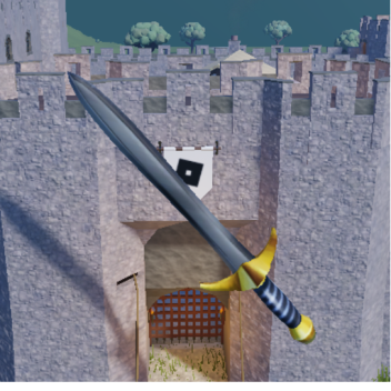 Sword fights on castle