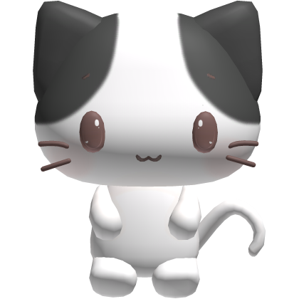 🍀 masyumaro kawaii neko kitty backpack whiteblack Roblox item