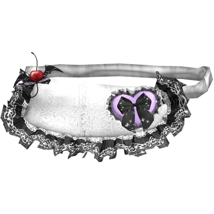 sweets devil maid apron in red x purple 3.0