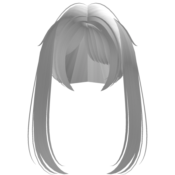 † cutesy long pigtails in white