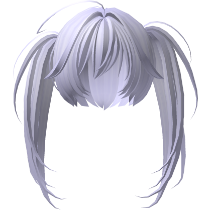 messy asymmetrical moe pigtails in pastel purple Roblox item