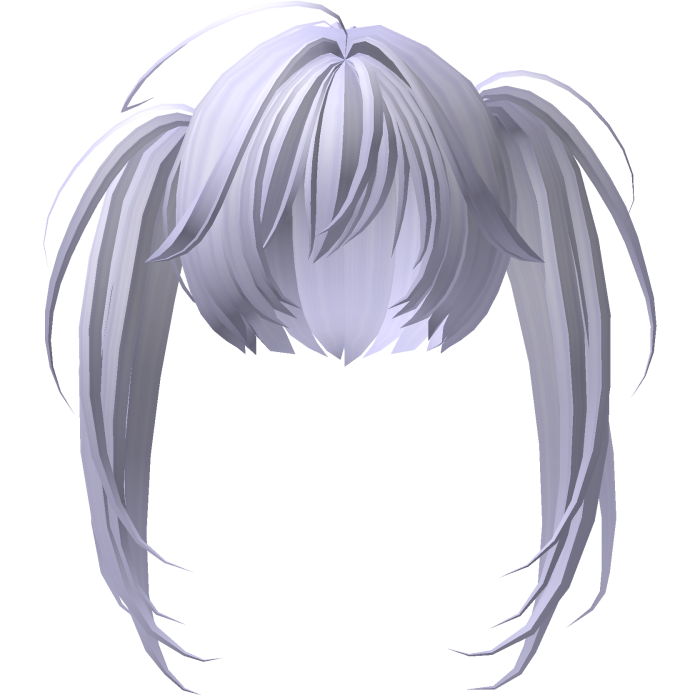 messy asymmetrical moe pigtails in pastel purple